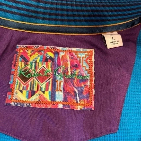 Robert Graham Prescott Quarter Zip Classic Fit Size L - Picture 3 of 9